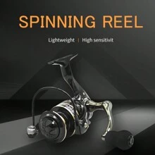 1 件釣線輪,搭配 Eva 手柄,5.2:1 齒輪比,12 公斤煞車系統,適合鹹水和淡水釣魚 - 黑色 - 查看 3