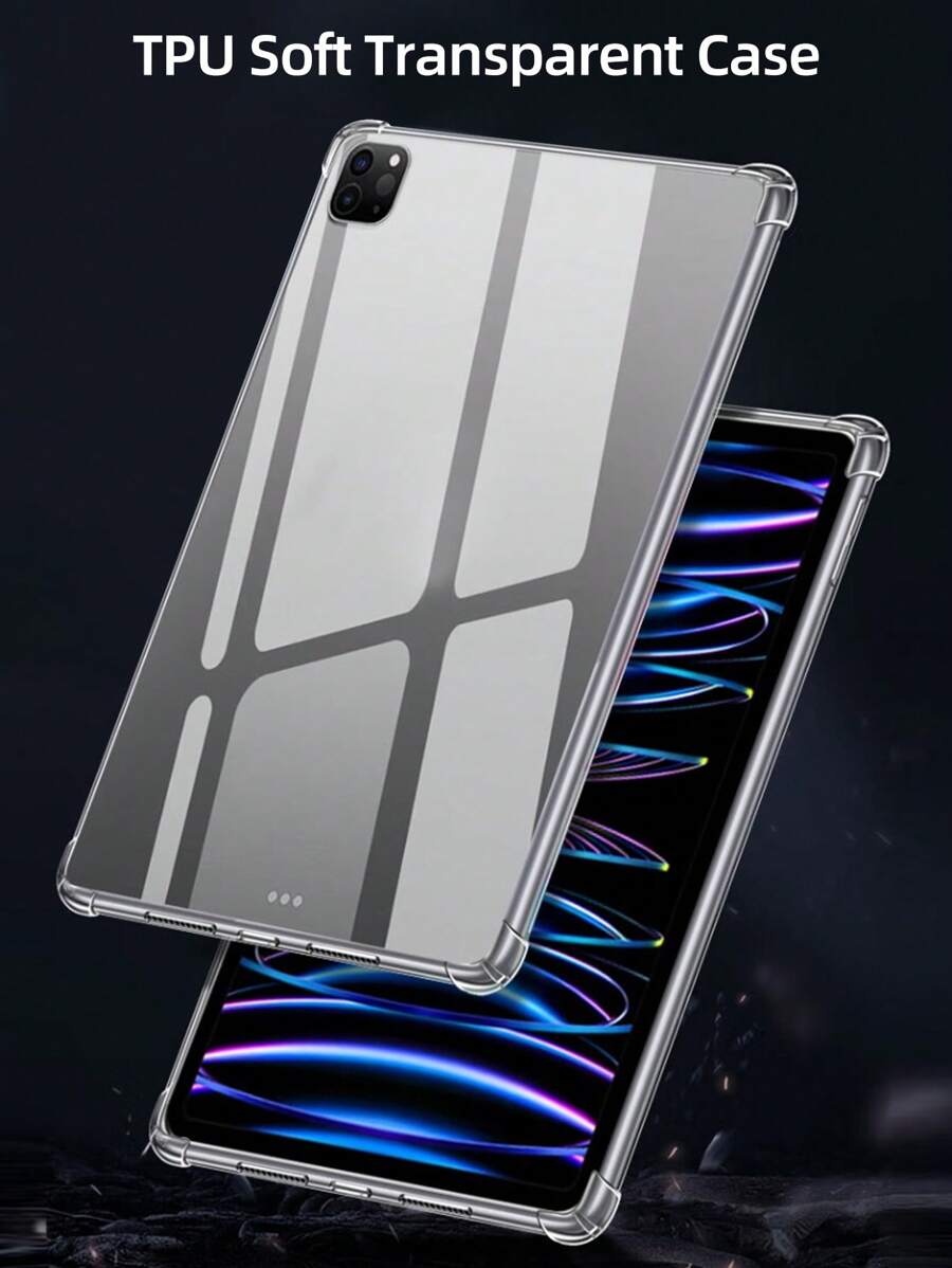 透明 Tpu 軟殼相容於 Ipad Pro 11 Pro 12.9 Air 4/5 10.9 Air 3 Pro 10.5 5/6th Air 2 Pro 9.7 7/8/9th 10.2 10th 10.9 Ipad 2/3/4 比 1 2 3 4 55 保護套 - 無色 - 查看 1