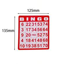 100张宾果卡，5英寸宽 x 5.3英寸高，粗体数字印刷，易于阅读，宾果游戏套装，混合颜色 - 红色、蓝色、黄色、紫色、绿色、棕色、橙色、粉色、深绿色、玫瑰色各10张，纸质卡片，适用于儿童派对、学校、家庭聚会、旅行，一次性使用（如果用记号笔标记），宾果玩家会喜欢用这些宾果卡玩游戏。 - 混色 - 查看 2