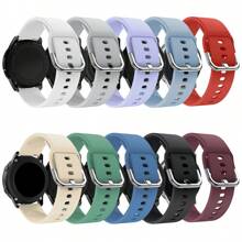10pcs/Set 20mm 22mm Silicone Watch Bands Compatible With Samsung Galaxy Watch Active 2 Bands 40mm 44mm/Active 40mm Compatible With Galaxy Watch 3 41mm Compatible With Galaxy Watch 42mm/Gear S2 Compatible With Galaxy Watch 4 Watch Bands Compatible With Galaxy Watch 3 45mm Band Compatible With Galaxy Watch 46mm/Gear S3 Frontier Wristband Compatible With Men Women Compatible With Amazfit Watch