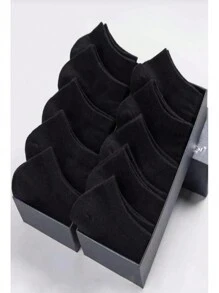 Men Invisible Socks - الأسود - مشاهدة 2