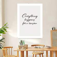 1pc Modern Inspirational Monochrome English Alphabet Canvas Wall Art For Dining Room, Living Room, Etc. - C Frameless - View 4