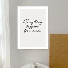 1pc Modern Inspirational Monochrome English Alphabet Canvas Wall Art For Dining Room, Living Room, Etc. - C Frameless - View 5