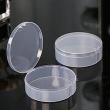 1pc Dustproof Makeup Sponge Storage Box, Rectangular Or Round Cosmetic Organizer, Cosmetic Accessory For Women, Portable Accessories Storage