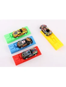 Creative Cartoon Car Toy With Spring Launcher And Sliding Function, Plastic Gift Toy For Teenager - Random Colors and Styles Shipped - View 9
