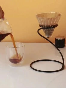 1 件黑色金屬蛇形/直形手沖咖啡架,現代簡約風格,易於清潔,便攜式咖啡過濾系統,適合家庭/餐廳/廚房/咖啡店/露營/徒步旅行 - Style-A - 查看 2