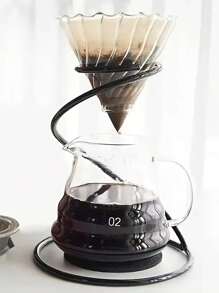 1 件黑色金屬蛇形/直形手沖咖啡架,現代簡約風格,易於清潔,便攜式咖啡過濾系統,適合家庭/餐廳/廚房/咖啡店/露營/徒步旅行 - Style-A - 查看 3