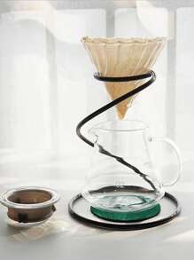 1 件黑色金屬蛇形/直形手沖咖啡架,現代簡約風格,易於清潔,便攜式咖啡過濾系統,適合家庭/餐廳/廚房/咖啡店/露營/徒步旅行 - Style-A - 查看 4