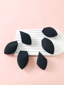 6 Pcs Black Rocket Shape Latex Free Beauty Makeup Sponge - Black - View 1