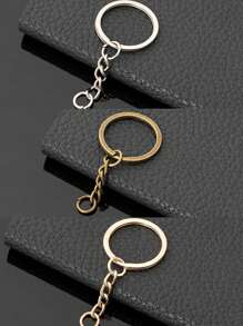10pcs Alloy Key Chain Diy Key Chain Accessories Key Ring Hanging Single Circle Handmade Pendant Hanging Chain With Open Ring - Key Chain - View 2