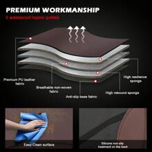 4PCS Universal Seat Covers Black/Brown/Beige/Red For Most Cars SUVs Trucks 04 Style PU & Leather Waterproof Easy Clean Auto Car Driver Passenger Side Seat Cushion Protector Cover Interior Car Accessories Holiday Auto Upgrade For Men - 棕色 - 查看 8