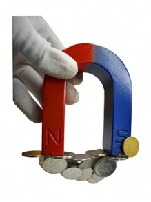 Magnet Teaching Toy, U-Shaped Horseshoe Magnet For Student Scientific Experiment, 1pc - red blue - View 3