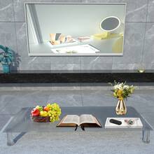 Atwujiji 1 Pack Silicone Bathroom Vanity Tray Rectangle Soap And Sponge Holder Kitchen Sink Organizer For Scrubber, Lotion Bottles, Perfume, Jewelry, Candle, Key Trinket Ring - Marble White - Marble White - View 5