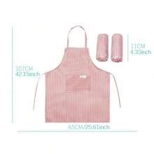 1pc Thickened Apron With Waterproof, Anti-Stain, And Anti-Splash Sleeves For Kitchen & House Cleaning, Autumn & Winter - Multicolor - View 2