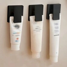 1個可掛牙膏的掛鉤,浴室無需鑽孔即可懸掛臉盆和毛巾 - 黑色 - 查看 1