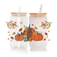 5片/套可愛的卡通秋季收成愛南瓜設計uv Dtf轉移貼紙防水3d Dtf壓花水晶標籤16 Oz玻璃杯包裝牆貼裝飾磨損diy太陽眼鏡手提電腦手機殼冰箱計算機水瓶筆記本電腦計劃書寫作工藝貼紙潮流材料圖案 - 彩色 - 查看 6