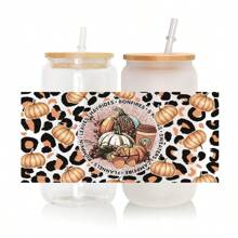 5片/套可愛的卡通秋季收成愛南瓜設計uv Dtf轉移貼紙防水3d Dtf壓花水晶標籤16 Oz玻璃杯包裝牆貼裝飾磨損diy太陽眼鏡手提電腦手機殼冰箱計算機水瓶筆記本電腦計劃書寫作工藝貼紙潮流材料圖案 - 彩色 - 查看 4