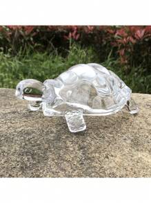 1 件玻璃烏龜雕像,微型烏龜雕像,幸運風水裝飾品,適合家庭辦公桌裝飾配件婚禮、家居裝飾、母親節禮物、聖誕禮物 - 白色 - 查看 3
