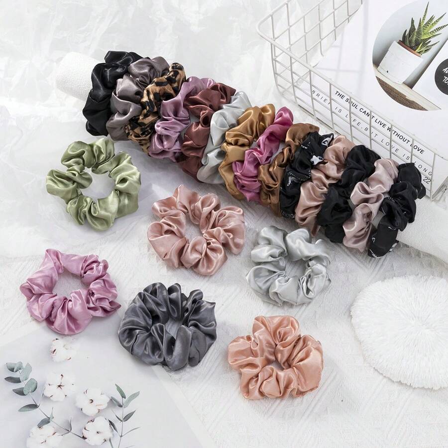 18pcs Multicolor Coil Hair Ties - Multicolor - View 1