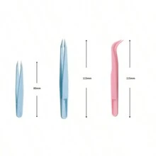 3 Stück/Set zufällige Farbe DIY handgemachte Makronen-förmige bunte Quilling Pinzetten, Nail Art Aufkleber, Kunststoff Diamant Malerei Spitzenpinzetten Sommer, Schule