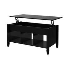 Lift Top Coffee Table-Black - Black - View 8
