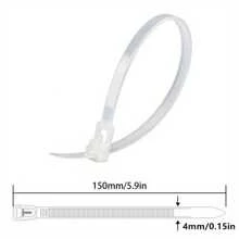 50/100 件尼龍可重複使用紮帶可釋放固定捆綁顏色黑白拆卸可能會鬆動紮帶紮帶 - 彩色 - 查看 6