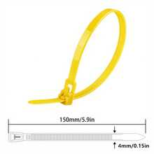 50/100 件尼龍可重複使用紮帶可釋放固定捆綁顏色黑白拆卸可能會鬆動紮帶紮帶 - 彩色 - 查看 9