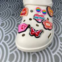 1套13入組卡通設計鞋扣,適用於空心鞋,適合節日禮品diy裝飾組合 - 彩色 - 查看 10