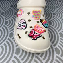 1套13入組卡通設計鞋扣,適用於空心鞋,適合節日禮品diy裝飾組合 - 彩色 - 查看 9