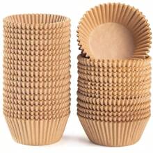 500-1000 个标准尺寸不粘烤杯、防油蛋糕衬垫，适用于婚礼、生日、婴儿派对 - 咖啡棕 - 查看 1