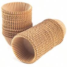 500-1000 个标准尺寸不粘烤杯、防油蛋糕衬垫，适用于婚礼、生日、婴儿派对 - 咖啡棕 - 查看 5