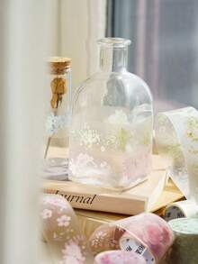 1 件聽花的秘密系列裝飾膠帶,優雅的花卉設計,適合剪貼簿和日記 - 彩色 - 查看 5