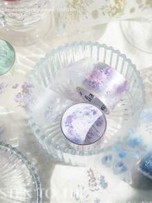 1 件聽花的秘密系列裝飾膠帶,優雅的花卉設計,適合剪貼簿和日記 - 彩色 - 查看 4