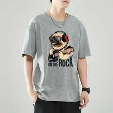 1 件吉他狗服裝熨燙貼花 Diy 搖滾音樂動物 Htv 熱轉印貼紙適用於枕頭背包兒童 T 卹 - 彩色 - 查看 5