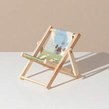 1個時尚的帆布椅樣式手機支架,迷你娃娃配件,攝影道具,玩具模型,家居裝飾,尺寸：12*12*10cm - G款 - 查看 1