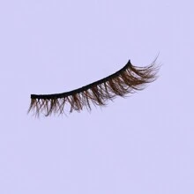 Homaylash 1 對棕色全長交叉合成纖維假睫毛用於眼睛延長 - 眼尾拉長款 - 查看 5