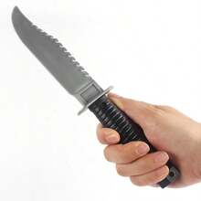 1 件仿真/警察玩具刀,用於惡作劇和惡作劇的塑膠玩具刀,堵嘴玩具 - 彩色 - 查看 4