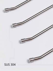 1pc Stainless Steel Multi-Layer Thick Clothes Hanger With Non-Slip S-Shaped Design, Foldable And Space-Saving, Suitable For Trousers, Skirts, Pants, Scarves, Ties, Etc. - White - View 2