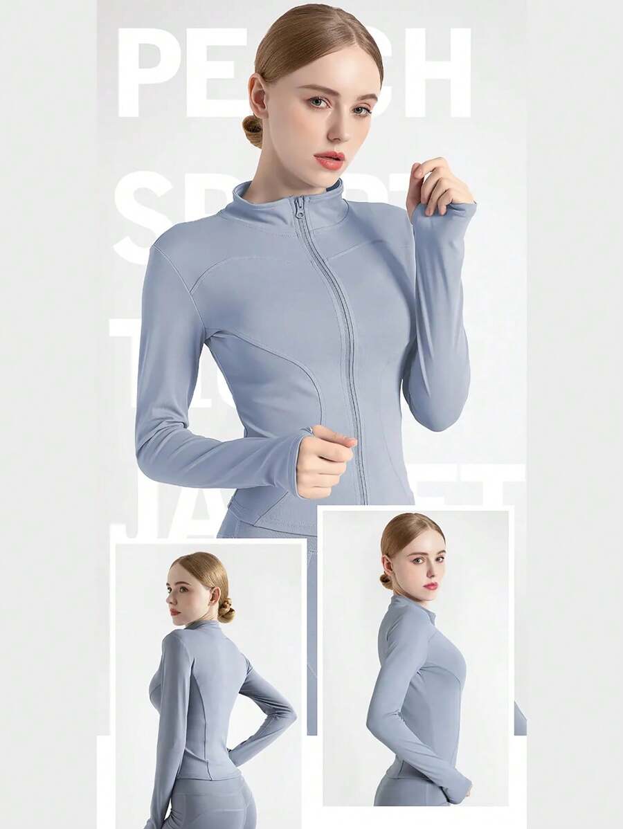 Women Sports Jackets - Dusty Blue - View 1