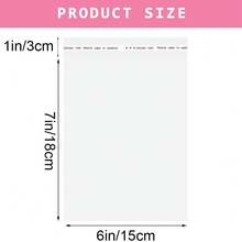 100入組自封餅乾袋,6x7英寸透明再封玻璃紙袋,用於禮品、產品、糖果包裝 - 無色 - 查看 2