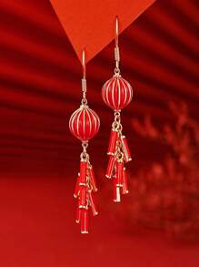 時尚歐美風紅色新中式不退色女裝,適合在新年穿著 - 紅色 - 查看 9