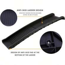 Folding Dog Ramp For Cars: Lightweight And Collapsible Pet Ramp For Large Dogs, Supports Up To 200 LB, Ideal For Easy Access To Car Seats And Ladders - Black - View 4