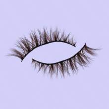 Homaylash 1 對棕色全長交叉合成纖維假睫毛用於眼睛延長 - 眼尾拉長款 - 查看 2