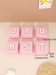 1入簡約字母系列珠寶收納盒,適用於戒指、項鍊、耳環等 - 綠色 - 查看 2