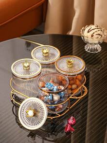 新品高端有網格和密封的糖果罐,家用收納糖果盒 - 無色 - 查看 7