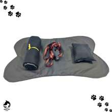 Kit Cama Pet Luxo Almofada Cobertor Tapete e Coleira Peitoral Media Caminha Impermeável Anti Alérgica Retangular 50 X 40Cm