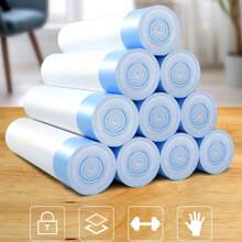 45*50cm厚白色小拉繩式垃圾袋批發,家庭使用,大量裝 - 白色 - 查看 2