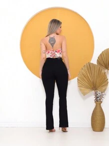 Women Pants - 黑色 - 查看 5