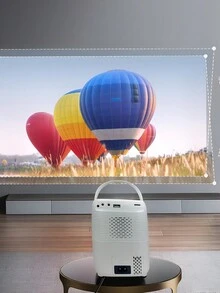 Mini Proyector Portátil, Electrónica de Consumo, 4k, Teléfono Móvil, Vídeo Android, Proyectores Inteligentes Led y Equipo de Presentación - Mini Proyector Portátil 4K - Electrónica de Consumo, Compatible con Teléfono Móvil y Vídeo Android, Proyector Inteligente LED para Presentaciones y Cine en Casa - Blanco - Ver 6