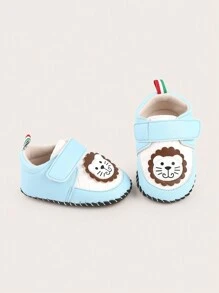 春秋新生儿卡通学步鞋防滑软底鞋0-6-12个月男童女童婴儿休闲鞋 - 淺藍色 - 查看 4